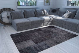 Conceptum Alfombra Jazz Chenille Negra AL 81, 150 x 230 cm, 100% Poliéster, Tacto Lujoso y Duradero, Apta Lavadora